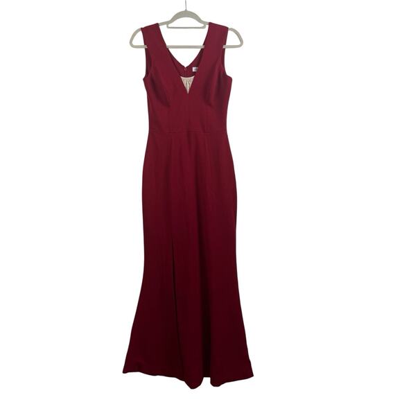 Dress The Population Red Maxi Dress Small Mermaid Hourglass Sleeveless Evening - Picture 1 of 16